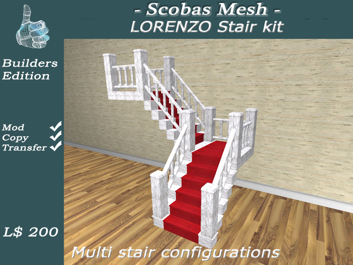 Scobas Mesh - LORENZO Stair kit (boxed)