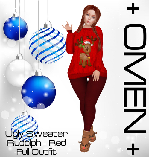 + OMEN + Ugly Sweater - Rudolph [red] Add