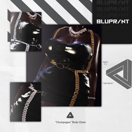 Blupr/nt - " Champagne " Body Chain - (Fatpack)