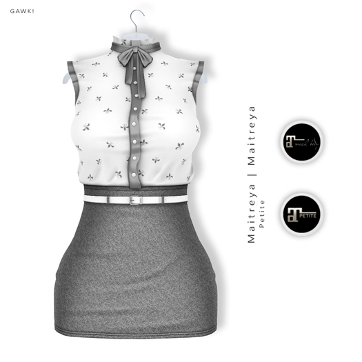 GAWK! Silver Vintage Blouse Dress | for Maitreya Lara | Maitreya Petite