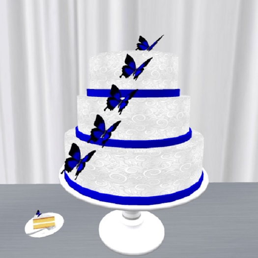 Blue Butterfly Cake