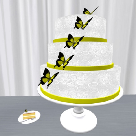 Yellow Butterfly Cake