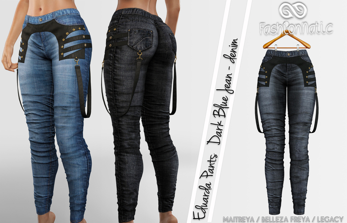FashionNatic - Eduarda Pants Dark Blue Jeans - Maitreya, Lara Petite, Belleza Freya, Legacy