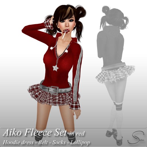 [Stellar] Aiko Fleece Set in red