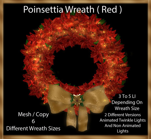 Poinsettia Wreath ( Red )