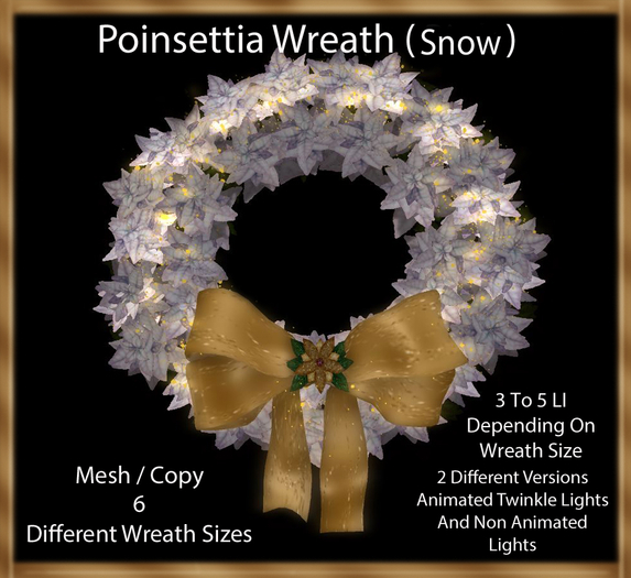 Poinsettia Wreath ( Snow )