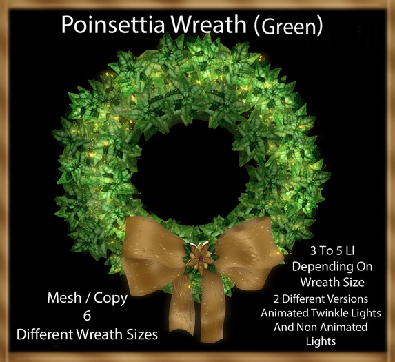 Poinsettia Wreath ( Green )