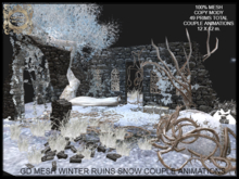 GD MESH WINTER RUINS SNOW COUPLE ANIMATIONS