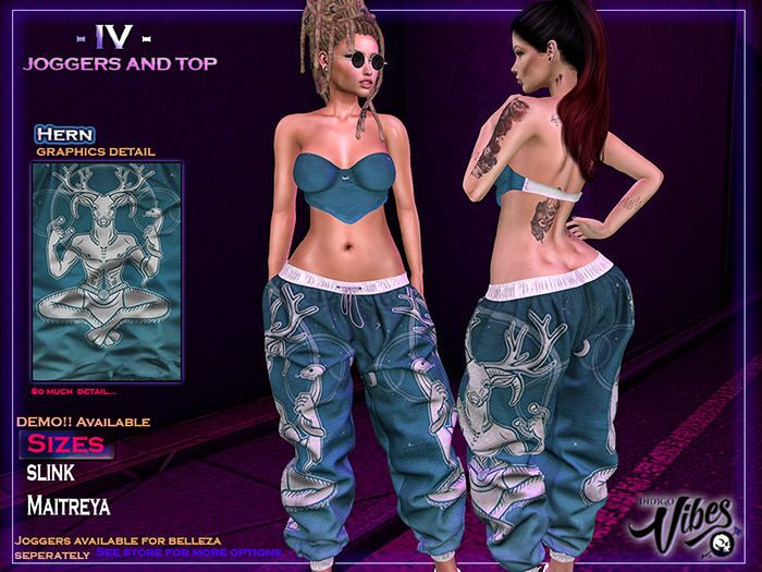 INDIGO VIBES  ~ {- IV -JOGGERS & TOP} HERN