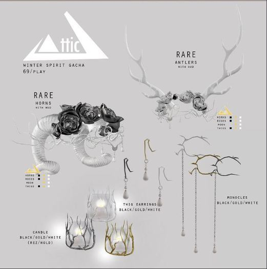 -ATTIC- Winter Spirit Twig Earring White