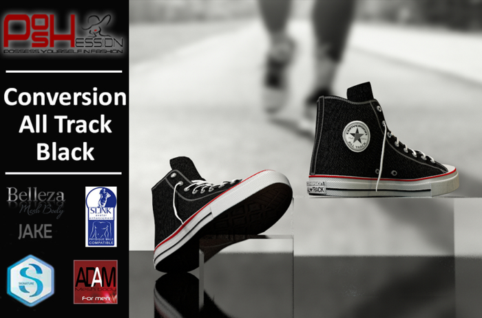(POSHESSION) CONVERSION ALL TRACK BLACK FOR MEN