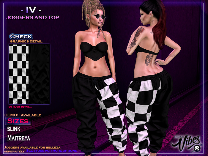 INDIGO VIBES  ~ {- IV -JOGGERS & TOP} CHECK