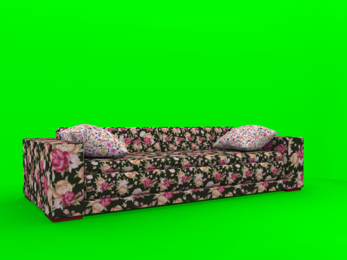 Sofa Green Floral