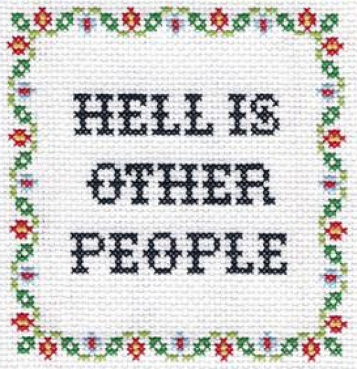 Hell Is Other People Needlework Texture