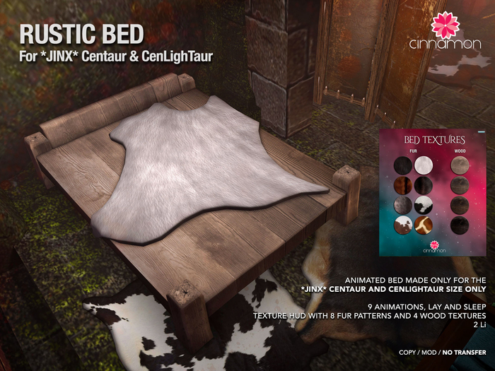 *CINNAMON* Jinx Centaur - Rustic bed _St&Lt - BOX (add me)