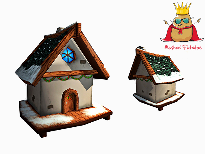 Meshed Potato - Christmas Cartoon House Decoration - Full Perm Mesh