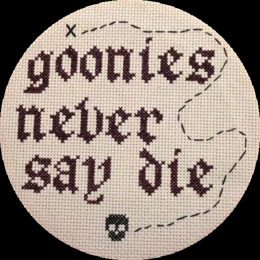 Goonies Never Die Needlework Texture