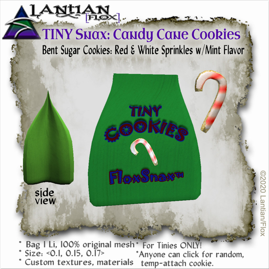 ~L/Fx~Cookie Bag (Tiny) - Candy Cane Cookies v4.4 mCtbox