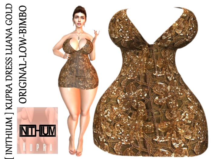 [ INITHIUM ] KUPRA DRESS LUANA GOLD