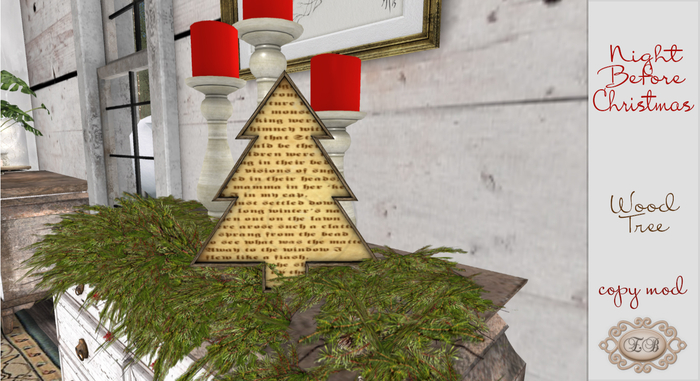 .:Ecce Bellus:. Night Before Christmas Poem Wood Tree