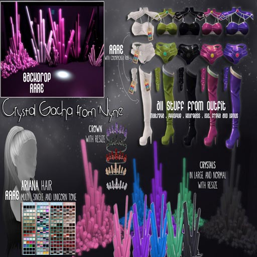 [NYNE] Crystal Gacha - shoes - pink - maitreya