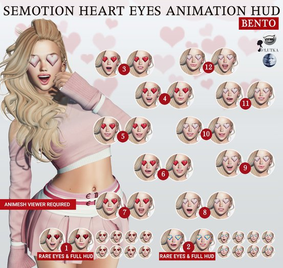 [Box] SEmotion Heart Eyes Animesh HUD #10