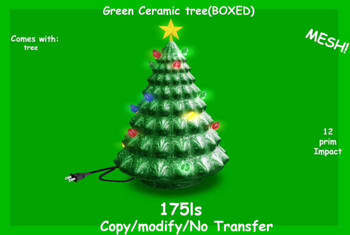 Green Ceramic tree(BOXED)