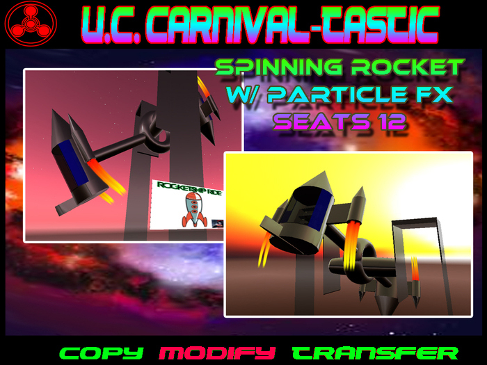 Spinning Rocket Carnival Ride - COPY/TRANSFER = YES!