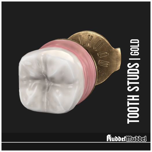 [KuddelMuddel] Tooth Studs / Gold / ADD ME!
