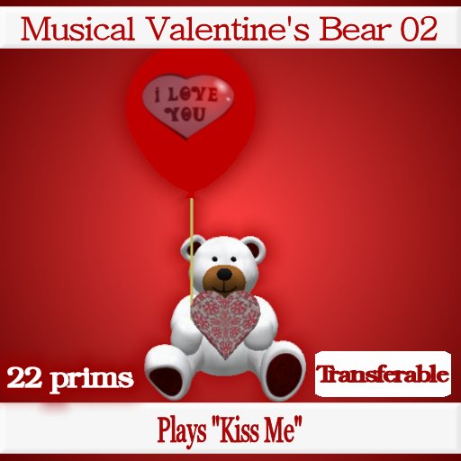 Musical Valentine's Bear 02
