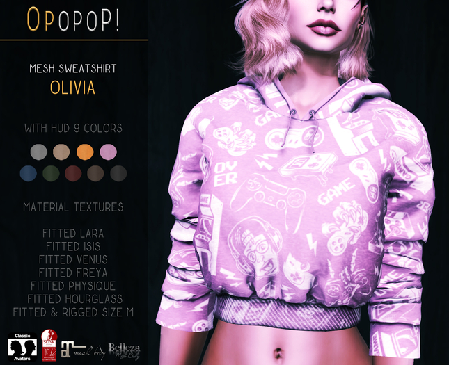 OPOPOP ! Mesh Sweatshirt OLIVIA V#3