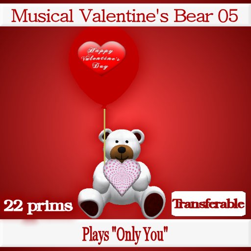 Musical Valentine's Bear 05