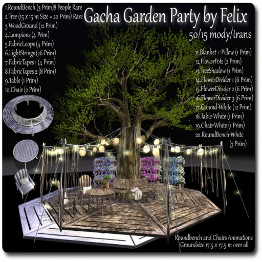 Gacha Garden Party by Felix *Flower Pots* 2 Prim