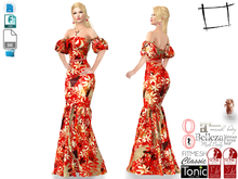 Dae Obj FBX For Puffy Sleeves Off Shoulder Mermaid Gown Slink, Maitreya, Belleza,Tonic, Legacy,