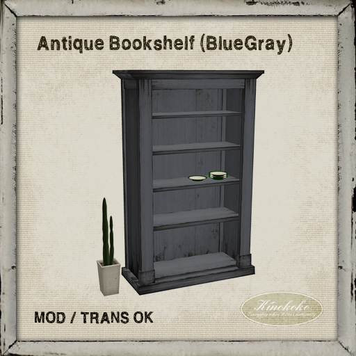 Kinokoko - Antique Bookshelf(BlueGray)