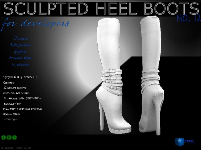 Sculpt full perm heel boots no.12 for shoes designers 