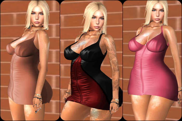 {Hellens} DEMO Sexy Mini Leather Dress Argo Maitreya Hourglass Physique Isis Venus Freya eBody