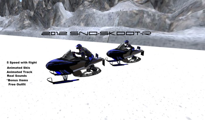 2012 SnoSkootR Snowmobile 1.0b Blue  Boxed