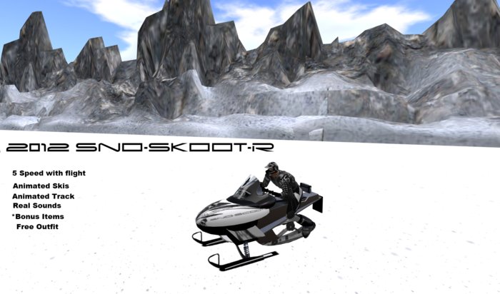 2012 SnoSkootR Snowmobile 1.0b White Boxed