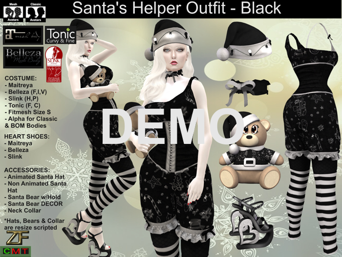 Zuloo - DEMO Santa's Helper Outfit - Black
