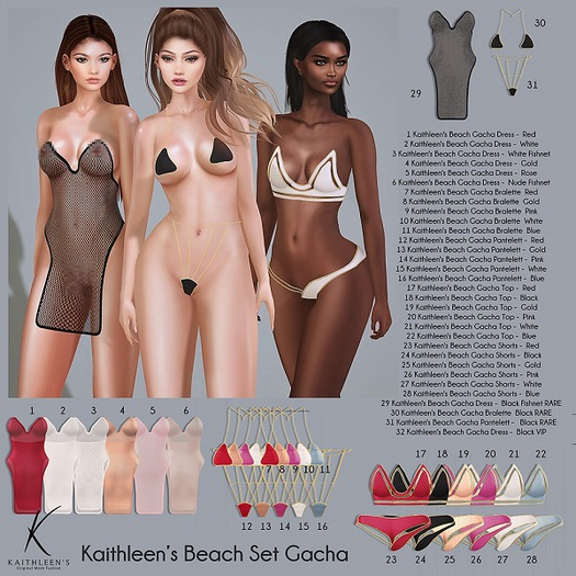 15 Kaithleen's Beach Gacha Pantelett - Maitreya White