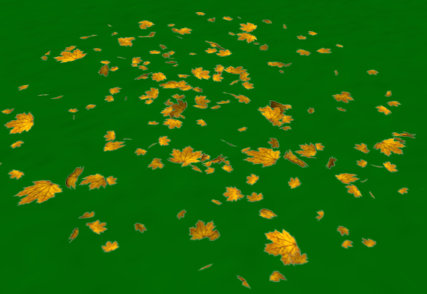 Gold Autumn Fallen Leaves