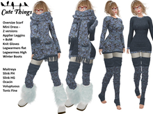 [CT] North Pole Outfit in Blu DEMO - Dress - Leg Warmes - Overscarf example
