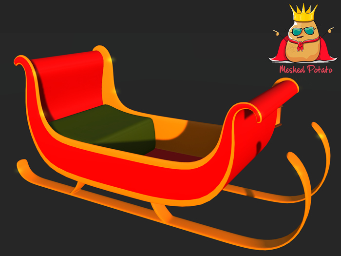 Meshed Potato - Santa's Sleigh - Full Perm Mesh