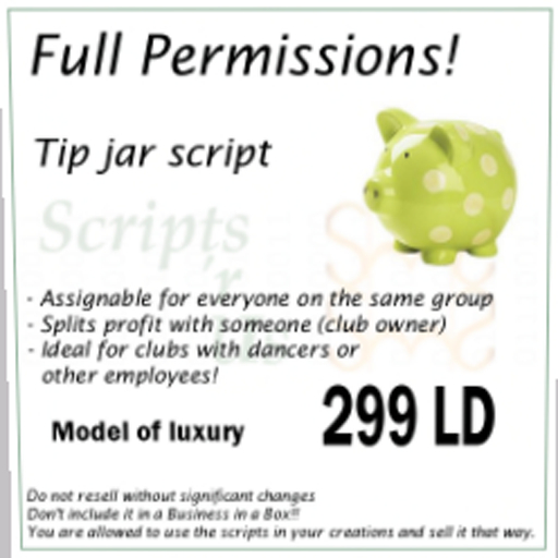 Tip jar Package
