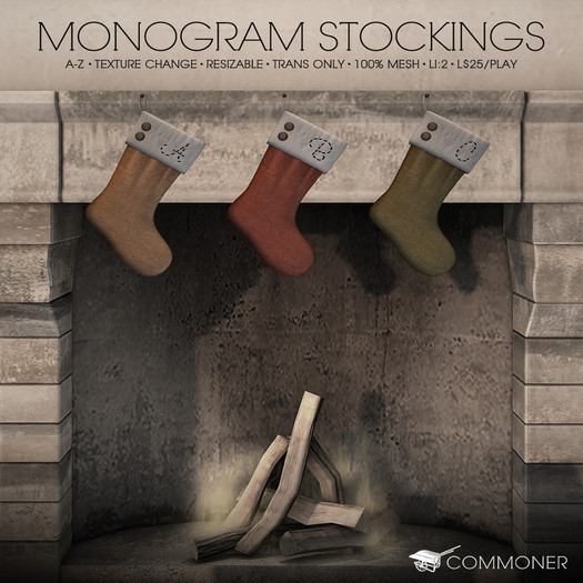 [Commoner] Monogram Stocking / C