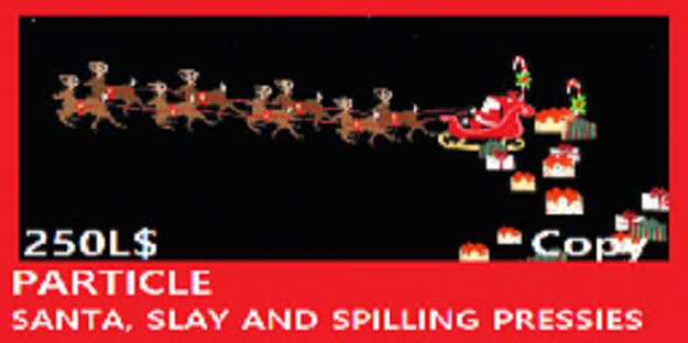 PARTICLE CHRISTMAS ROTATING SANTA AND HIS SLAY