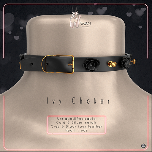 Swan Ivy Choker Grey