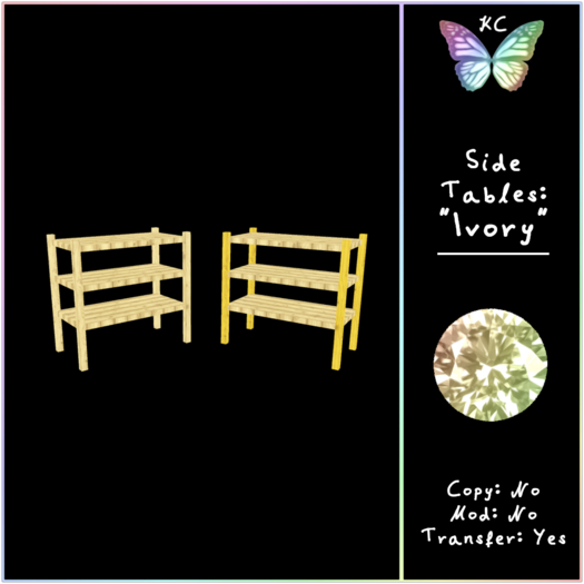 KC Side Tables: Ivory