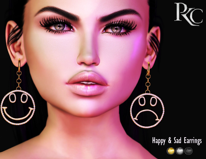 *PKC* Happy Sad Earrings